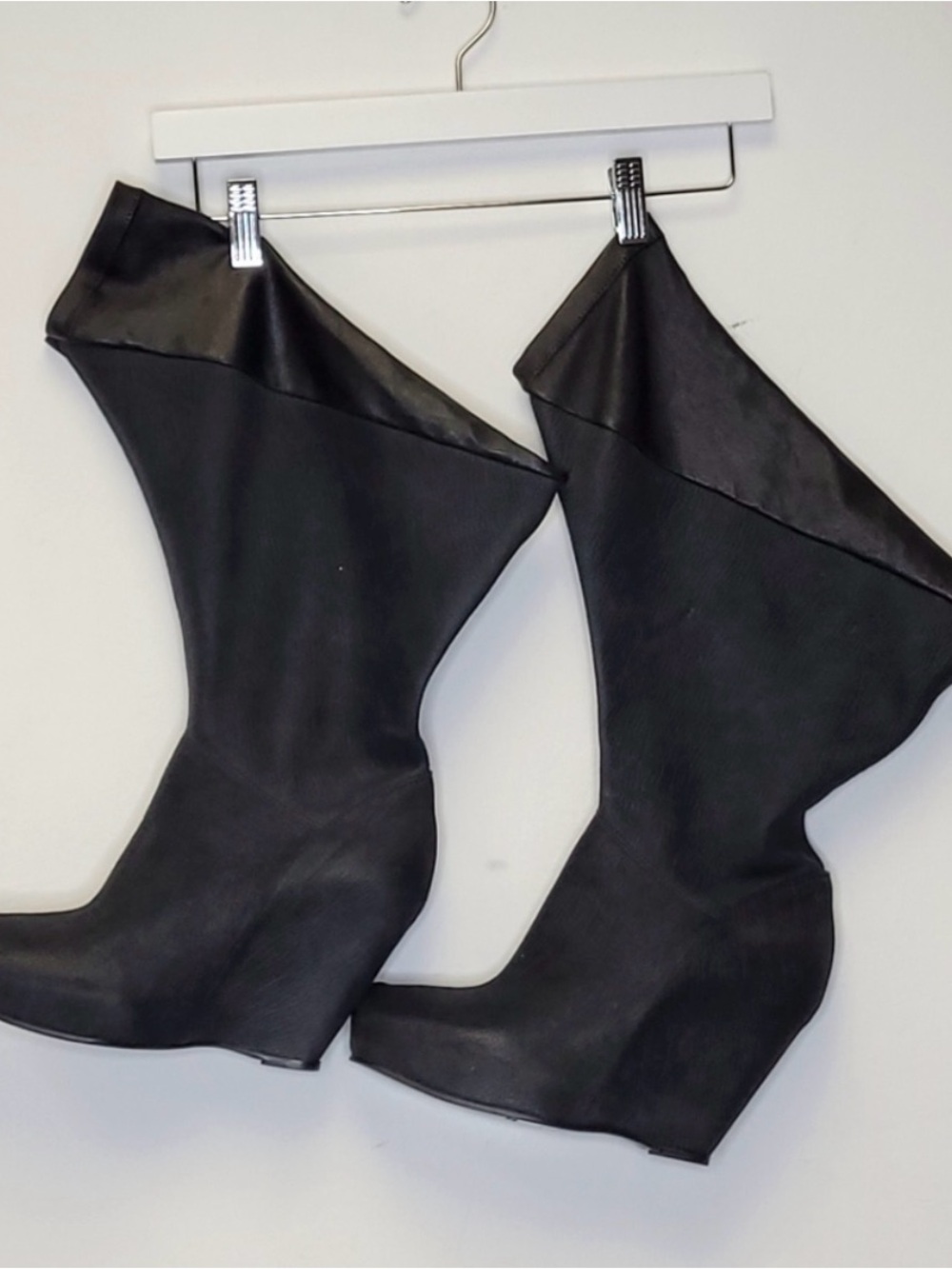 Rick Owens 09 CRUST Leather Women’s Black Wedges Sz 39/9 - Dark Avant Garde - Picture 14 of 14